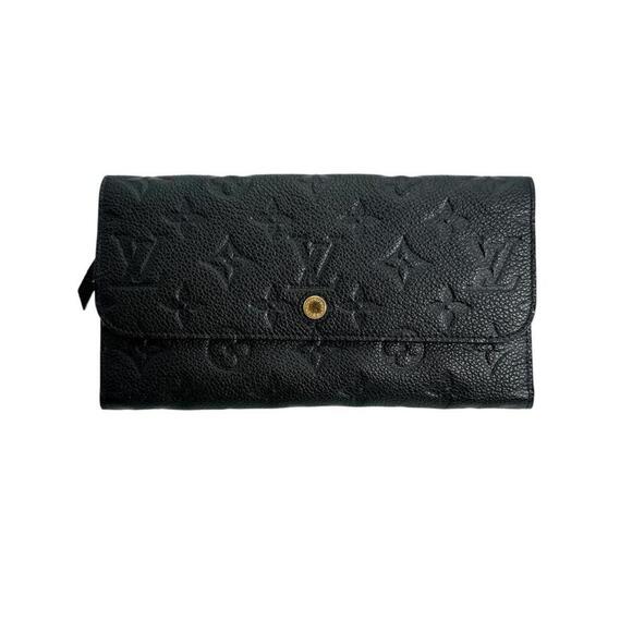 LOUIS VUITTON Navy Monogram Leather Wallet - Picture 1 of 14